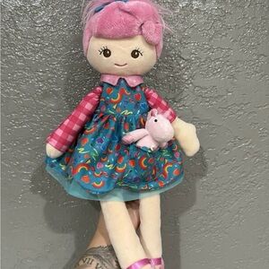 Scentsy Buddy Meet Capri Plush Doll w/ Unicorn Friend Rainbow 17” Jammy Time Pak